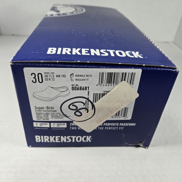 *NEW* Kids Unisex Birkenstock Super Birki Camo Slip On Clogs Mules EU30 US12 - Picture 8 of 8